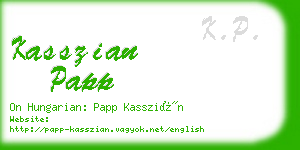 kasszian papp business card